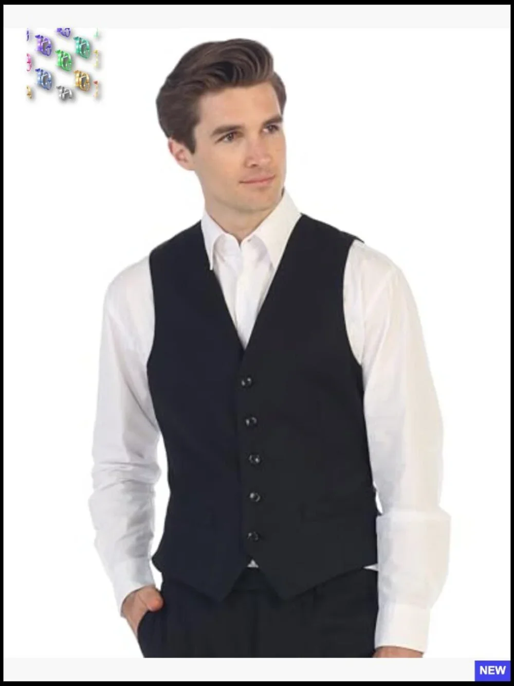 Classic Formal Suit Vest Adjustable Strap Regular Fit Business Wedding Elegant